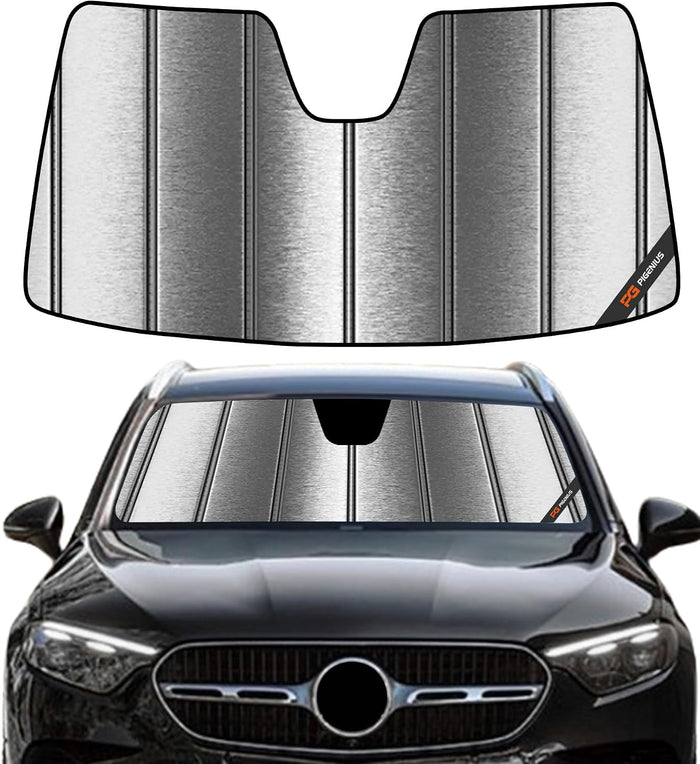 Pigenius Windshield Sun Shade for Mercedes-Benz GLE/GLS SUV 2020-2026 Front Window Sunshade - Metallic