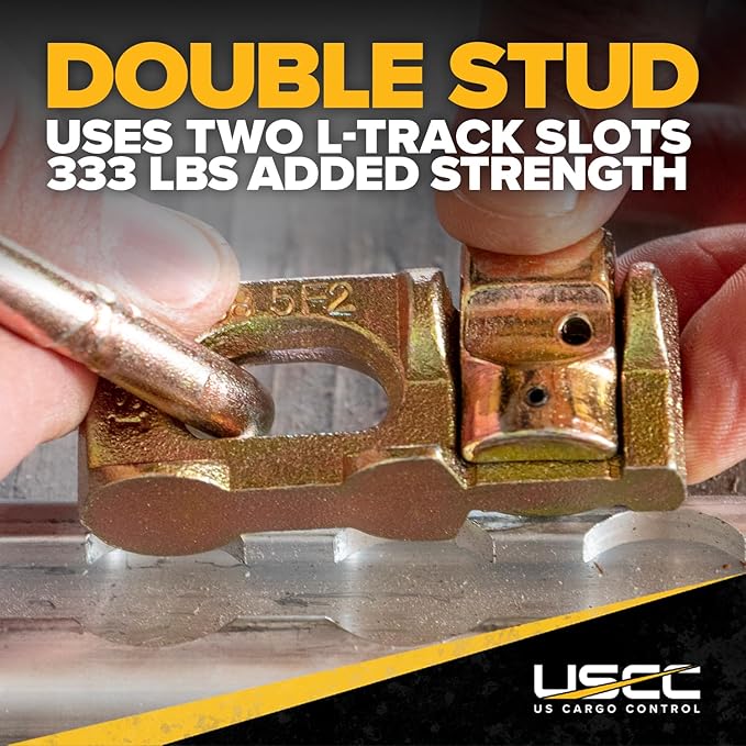 US Cargo Control Double Stud L Track Fitting (10 Pack)