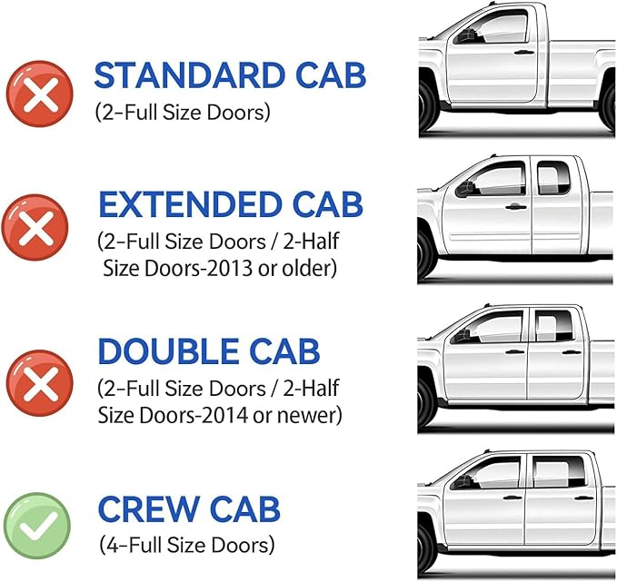 Window Visors Rain Guards for 2019-2025 Dodge Ram 1500 Crew Cab, Out-Channel
