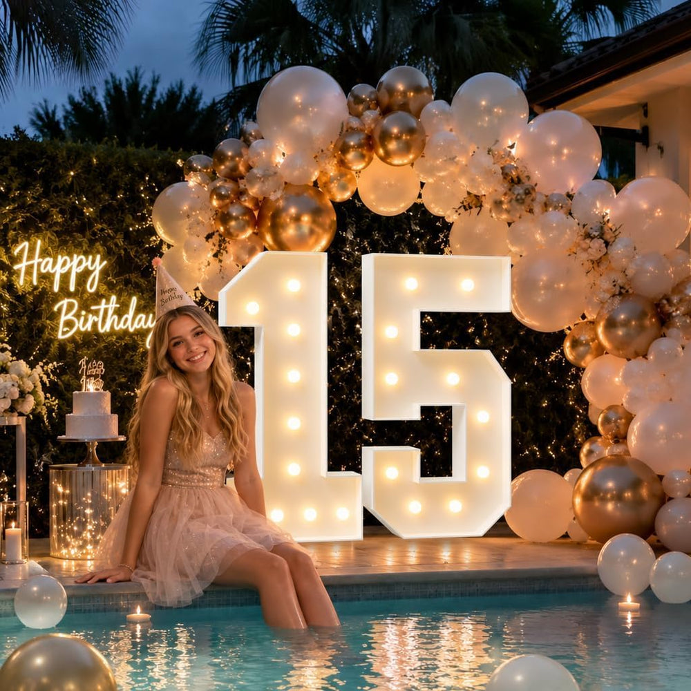 imprsv 3FT Marquee Numbers 100 for 100th Birthday Party Decorations