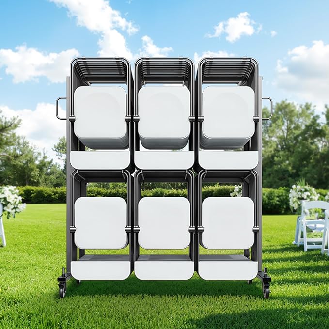 VEVOR Folding Chair Rack, 800 LBS Capacity, Heavy-Duty Chair Cart