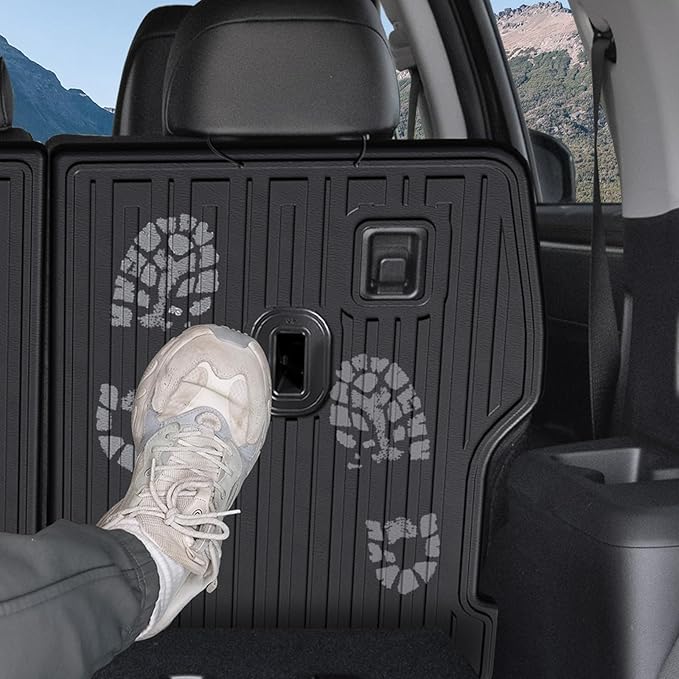 2nd Row Backrest Mat for 2024 2025 Hyundai Santa FE, All Weather TPE Seat Back