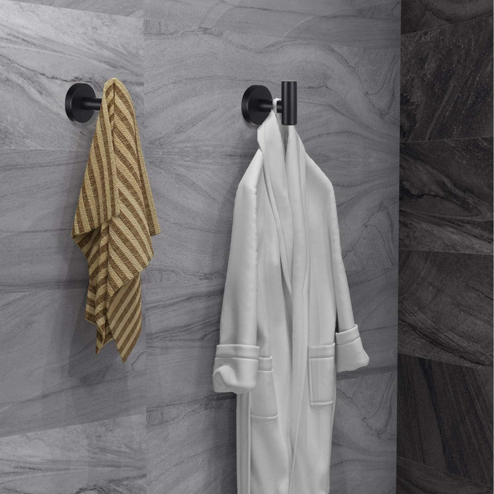 Bathroom Robe Towel Hooks Coat Matte Black Wall Hook Stainless Steel Heavy Du...