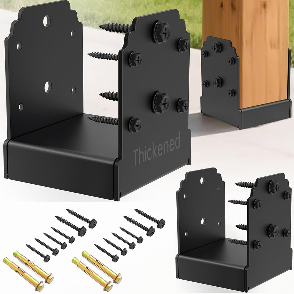 4X4 Post Base for Concrete, Heavy-Duty Post Deck Base Anchor for Wood