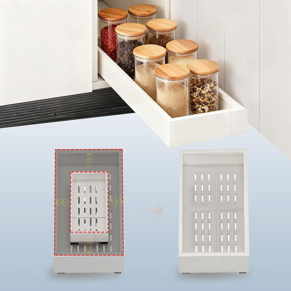 Fokyfok Pull out Cabinet Organizer,7"-11"W,17"-24"D,Expan...