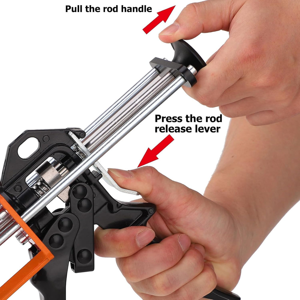 400ml Epoxy Gun Dual Component Caulking Gun Manual Double Cartridge Caulk Gun...