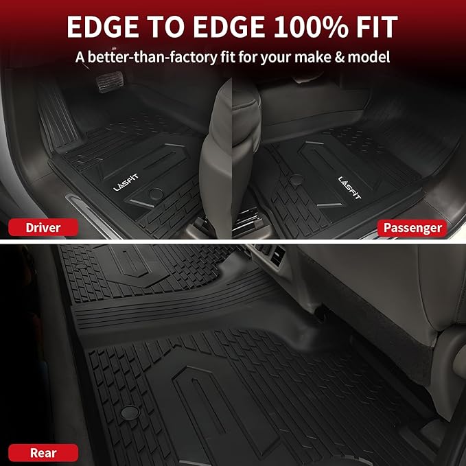LASFIT Floor Mats 2019-2025 for Chevy Silverado/GMC Sierra 1500, 2020-2025 2500
