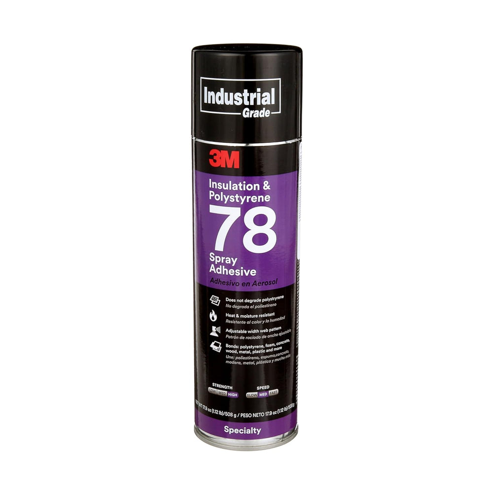 3M Polystyrene Foam Insulation Spray Adhesive 78, Clear, 24 fl oz Can