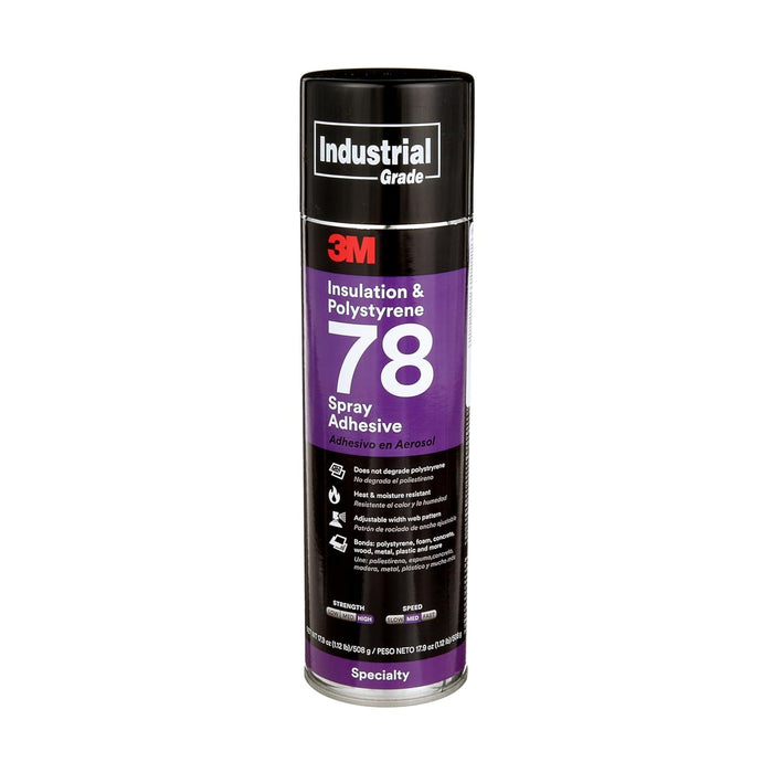 3M Polystyrene Foam Insulation Spray Adhesive 78, Clear, 24 fl oz Can