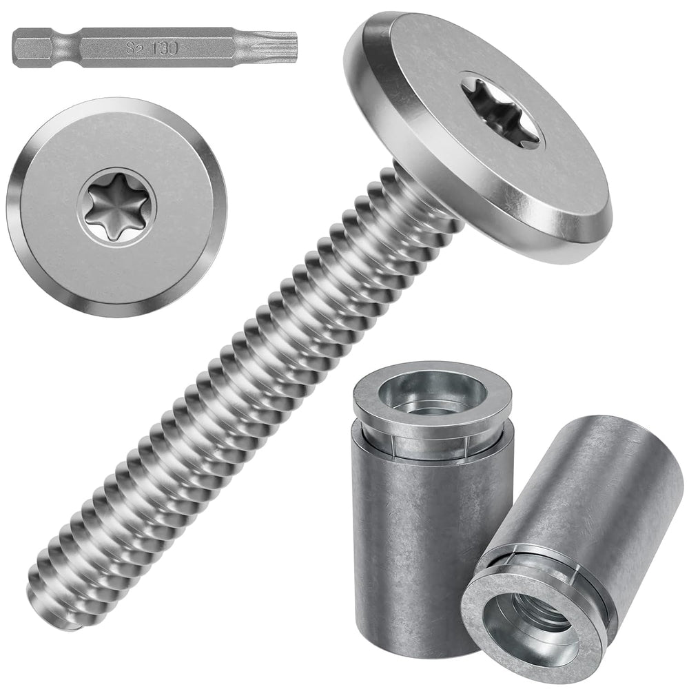 100pcs Hurricane Sidewalk Bolt and Anchor Kit Stainless Steel Shutter Screw