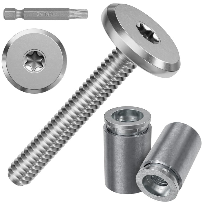 100pcs Hurricane Sidewalk Bolt and Anchor Kit Stainless Steel Shutter Screw