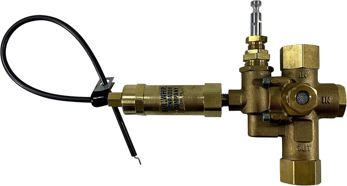 1/2" NPT Combination Pilot, Unloader, Check Valve plus Throttle Control Cable for 8HP - 13 HP Gas air Compressors and Below (140-175 PSI, 12" Throttle Control Cable & Unloader Valve)