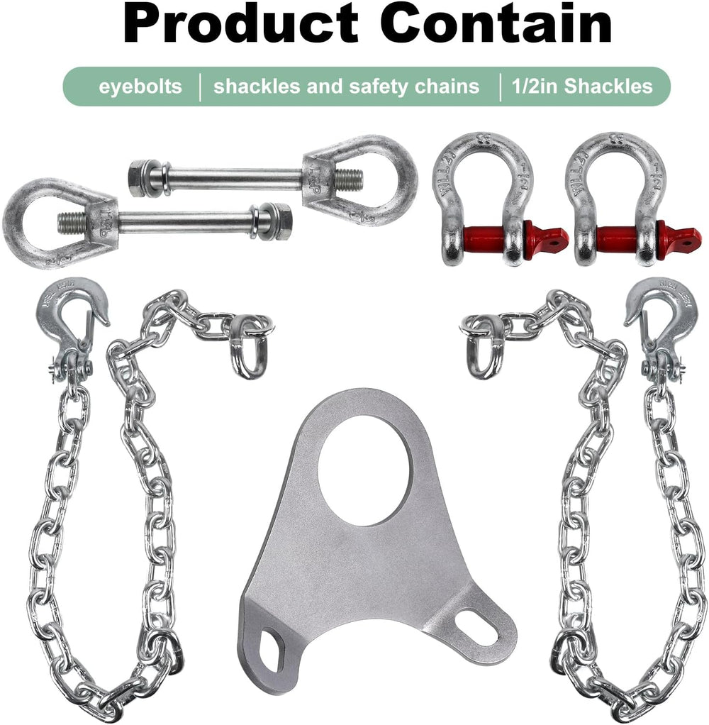 RULLINE Trailer Ultimate Connection Safety Chains Kit - 5th Wheel Ultimate Co...
