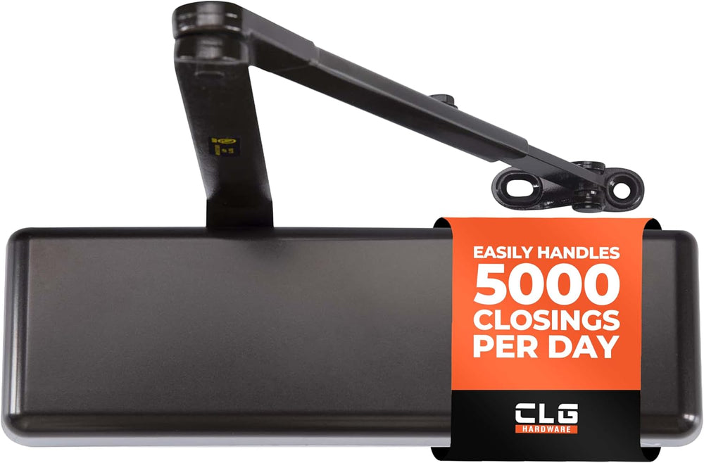CLG HARDWARE Extra Heavy Duty Commercial Door Closer, Closing Delay Timer