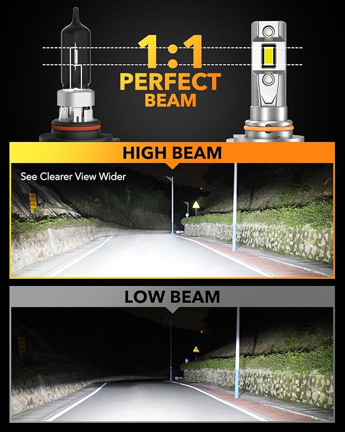 OXILAM 9005/HB3 LED Bulbs 40000LM 900% Ultra-Bright, 3 Min Quick Install