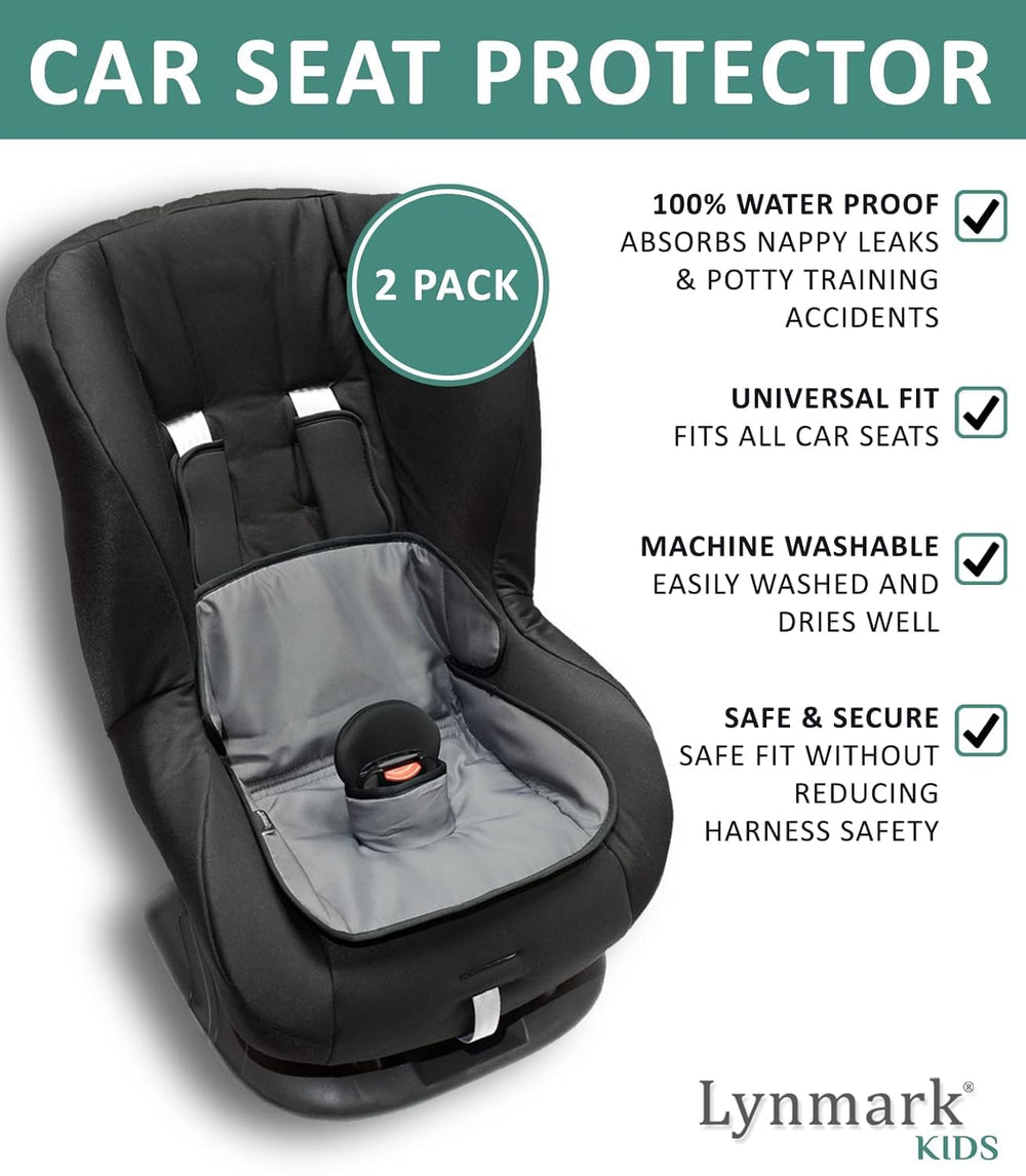 Lynmark® 2X Potty Training Car Seat Protector Cover - Pee Protector, Grey