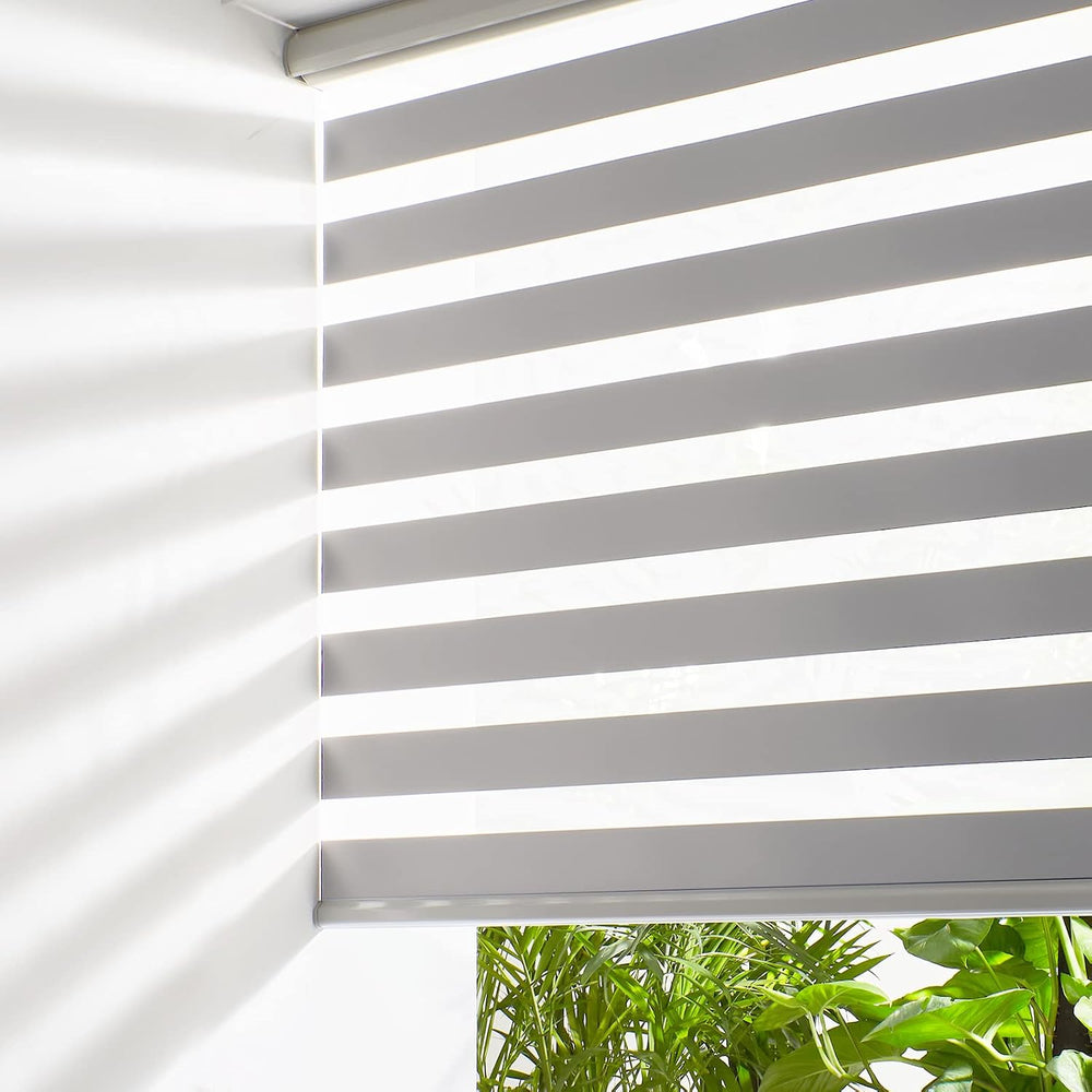 Persilux Cordless Zebra Blinds Dual Layer Fabric, Privacy Window Blinds