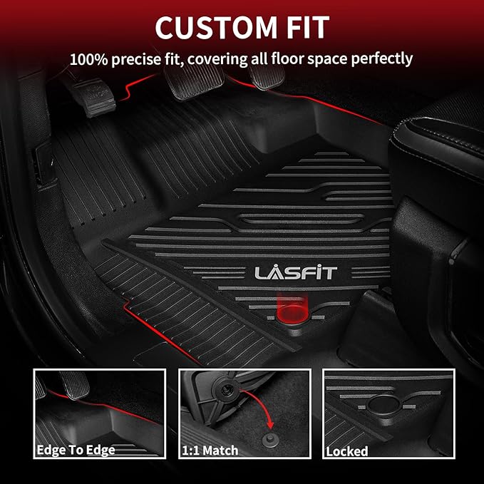 LASFIT Floor Mats for Ford F-150 2015-2025 | F150 Lightning 2022-2025 SuperCrew