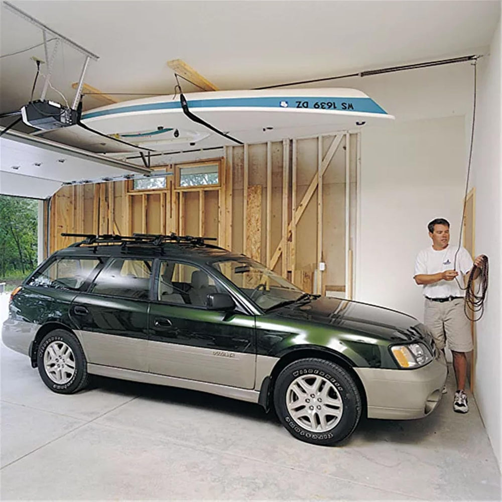 HARKEN Hoister Ceiling Mounted Garage Storage Pulley System for Cargo, Roofto...