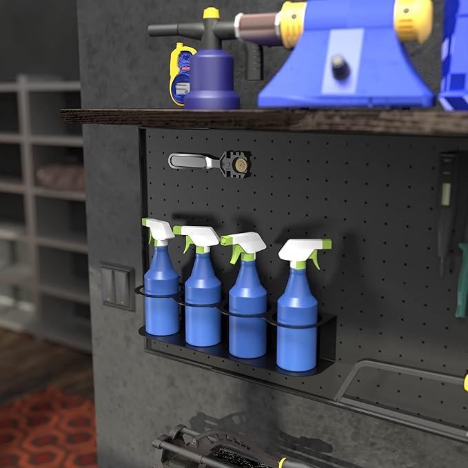 Koova 4 All-Purpose Spray Bottle Holder | Easy Install Wall Mount Hardware