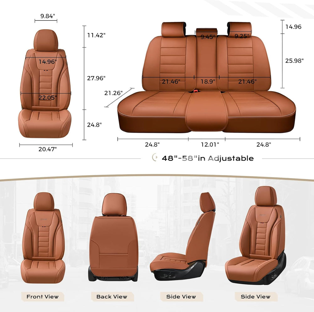 Coverado Car Seat Covers Full Set, Seat Covers for Cars, Front Seat Covers an...