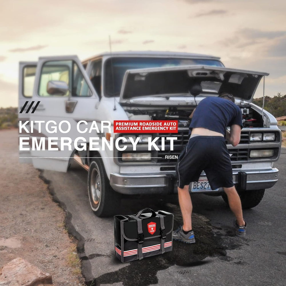 Car Emergency Kit (126 Piece)，Gift for Father Women Friend, Premium Roadside ...