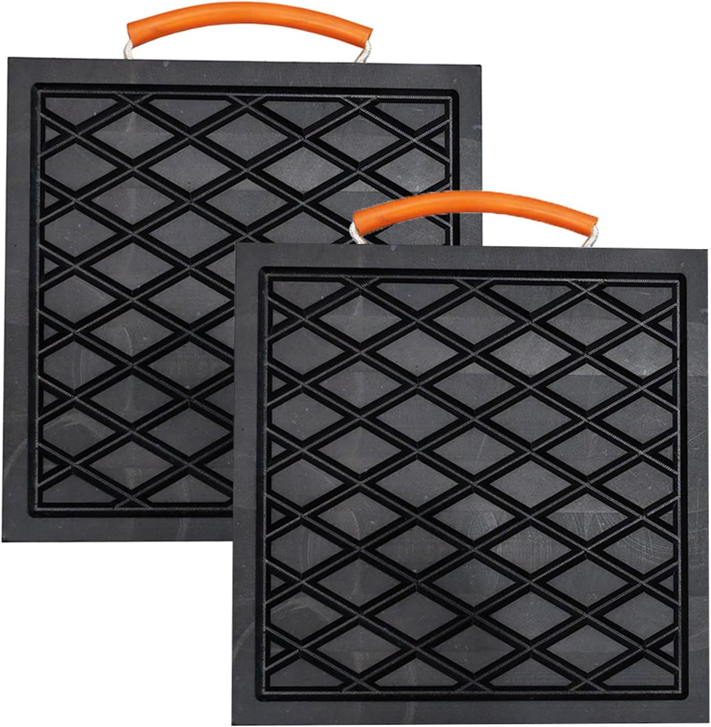 12 X 12 X 1 inchs Non-Slip Rv Jack Pads, 2 Pack Camper Outrigger Pads with Ha...