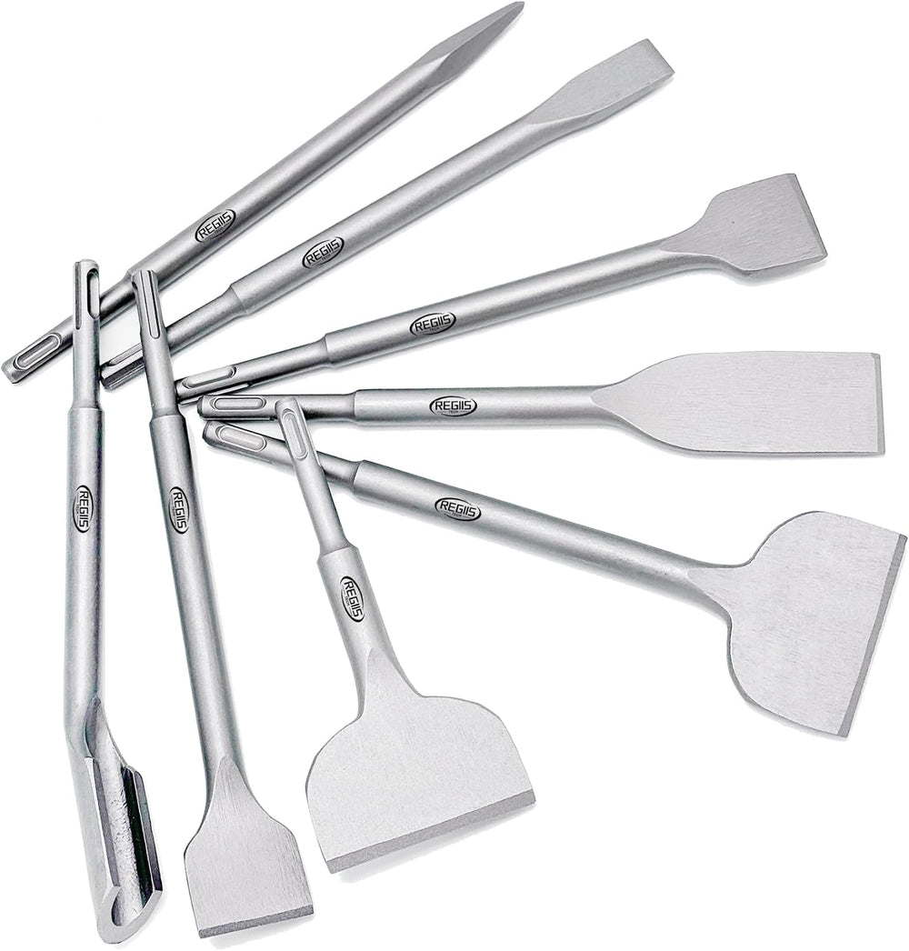 8 pcs SDS Plus Chisel Set, Masonry Concrete Drill Bit Set, Tile Removal Chise...