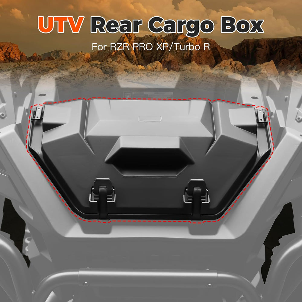 42QT Rear Cargo Box for Polaris RZR Turbo R/PRO S PRO XP 2020-2026 | Upgraded...