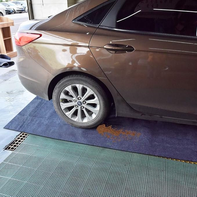 Garage Floor Mat, Absorbent Fabric, Anti-slip and Waterproof Backing, Garage