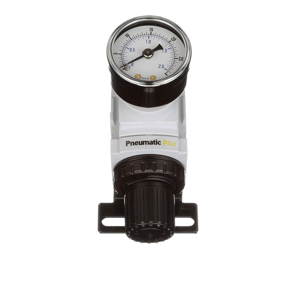 PneumaticPlus PPR2-N02BG-2 Low Pressure Air Regulator, 0-30 PSI, 1/4" NPT