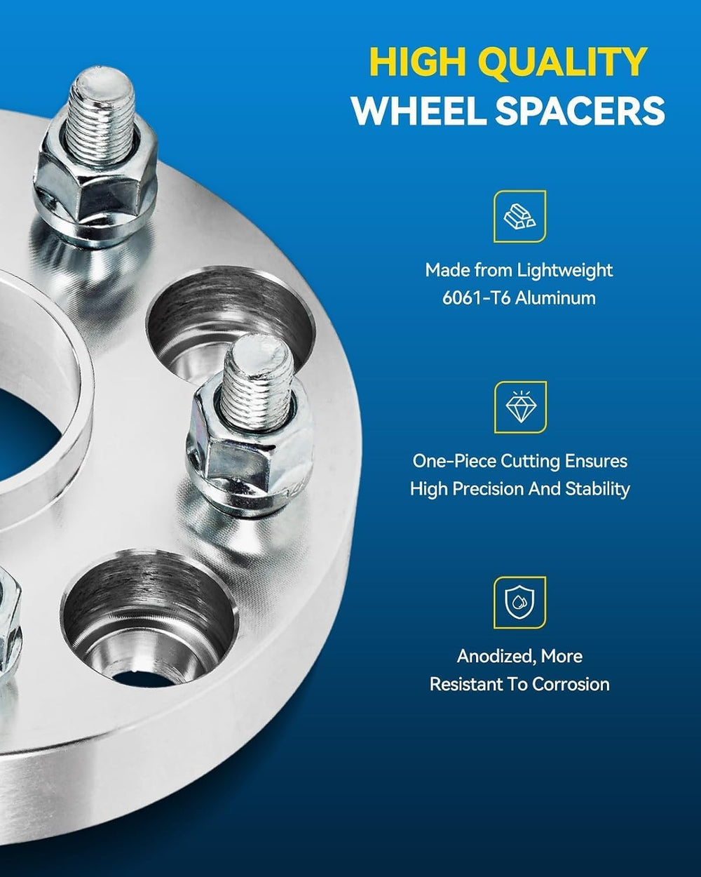 PHILTOP 5x5 1 inch Hub Centric Wheel Spacers for 1991-1998 C1500, 2022-2024 G...
