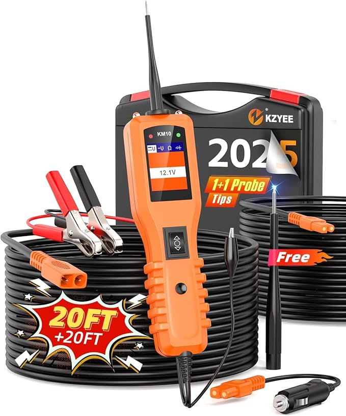 KZYEE KM10 Power Circuit Probe Kit, 12V 24V Automotive Circuit Tester, Digital