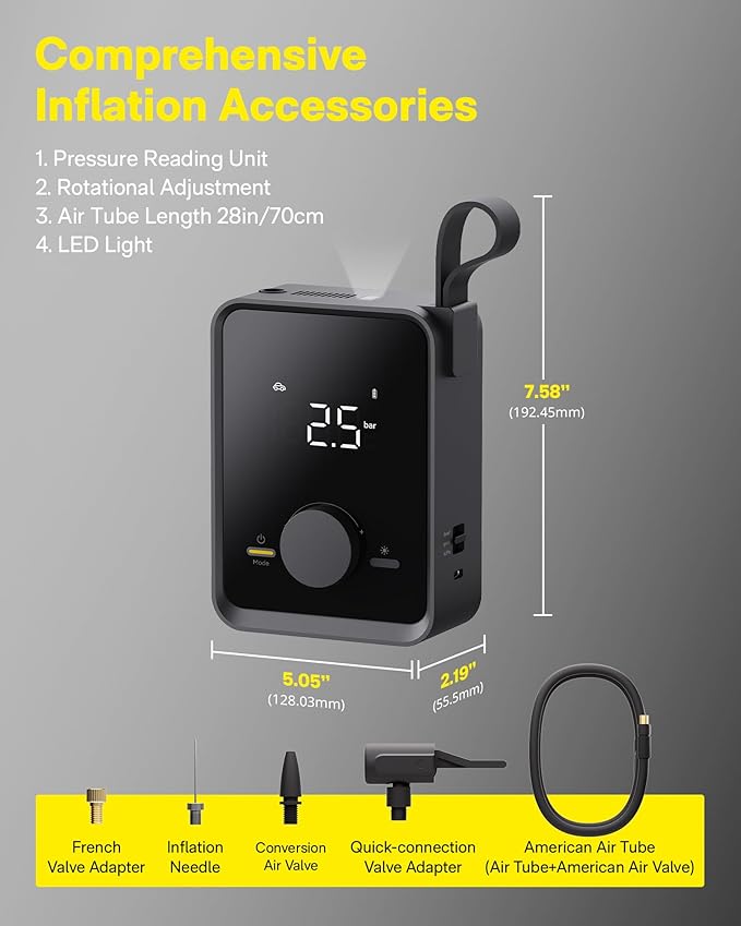 HOTO Tire Inflator Portable, Electric Air Pump Pro
