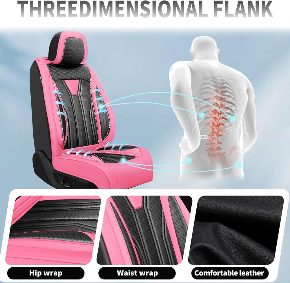 Car Seat Covers for Ford Bronco 4-Door 2021-2026 Pink&Black
