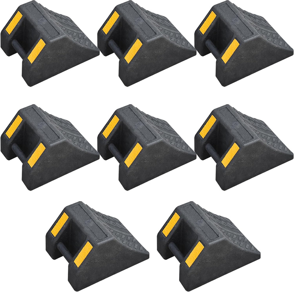 OrangeStar Rubber Wheel Chocks, Tire Chock w/Handgrip for Car, RV, Travel Tra...