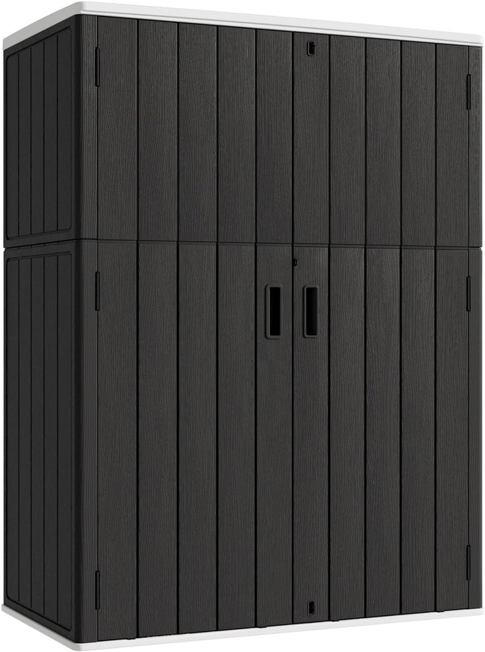 KINYING Outdoor Vertical Storage Shed, 57 Cu.ft Outdoor Storage Cabinet
