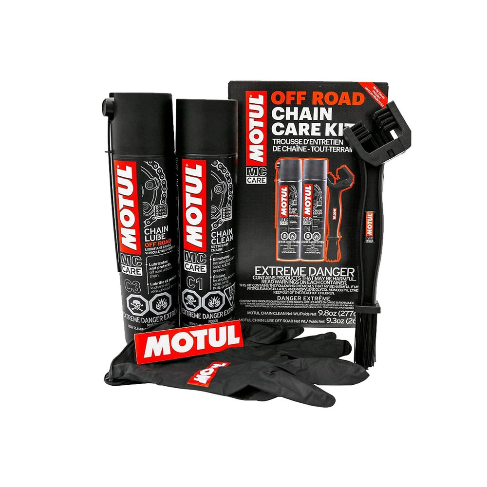 Motul Chain Care Kit Off Road - Complete Motorcycle Chain Maintenance System ...