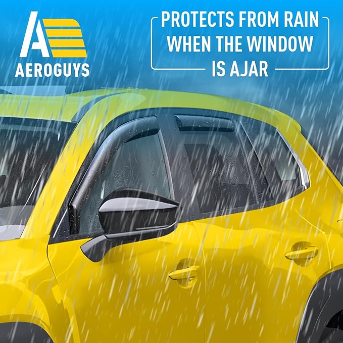 Extra Durable Window Deflectors in-Channel Window Visors Rain Guards Fit (4pcs)