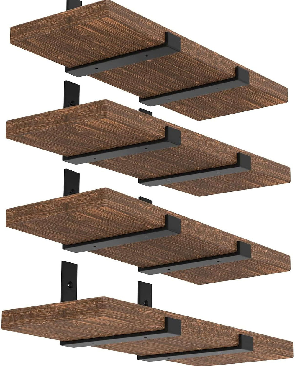 WEKIS Shelf Brackets 12 Inch, Strong Heavy Duty Floating Shelf Brackets Pack ...