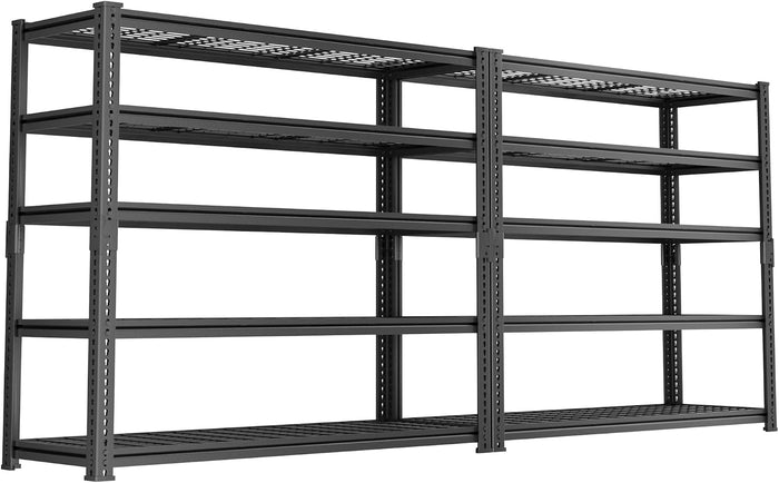 Storage Shelves Heavy Duty, 5-tier Adjustable Metal Industrial Utility Shelf (2 PCS)