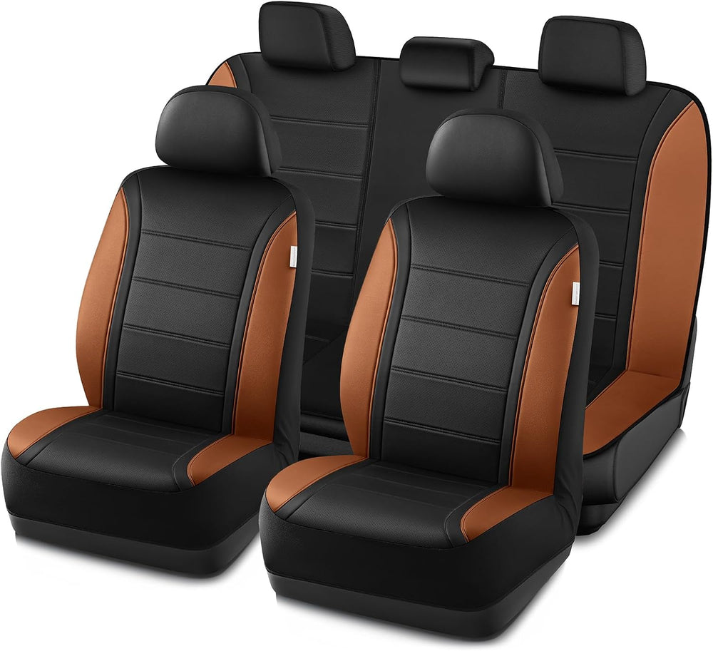 Road Comforts Leather Seat Covers, Breathable Car Seat Covers Full Set