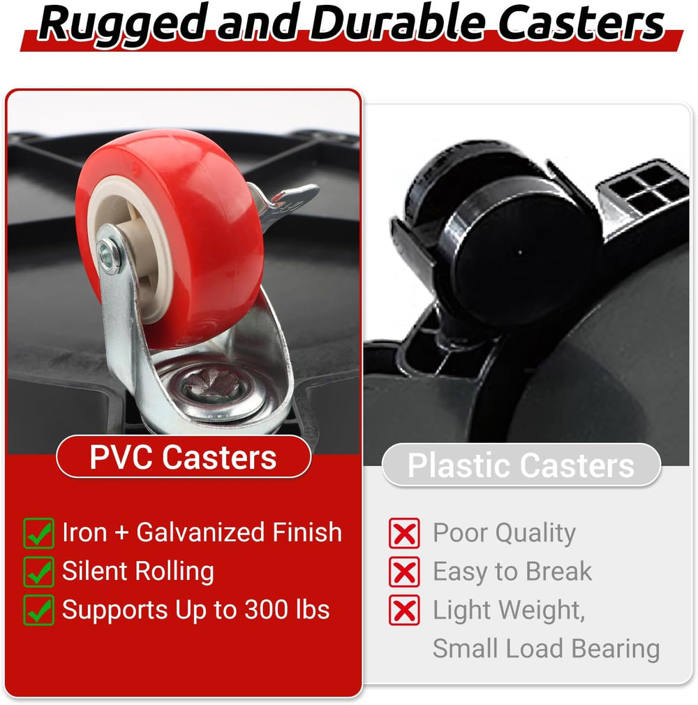 Bucket Dolly 5 Gallon with Wheels,360°Rolling Car Wash Bucket Roller | For 2....