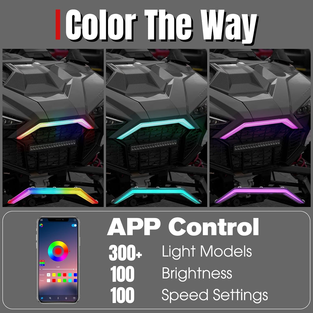 A & UTV PRO Fang Accent Chasing Color Light with RGB for 2020-2024 RZR PR...