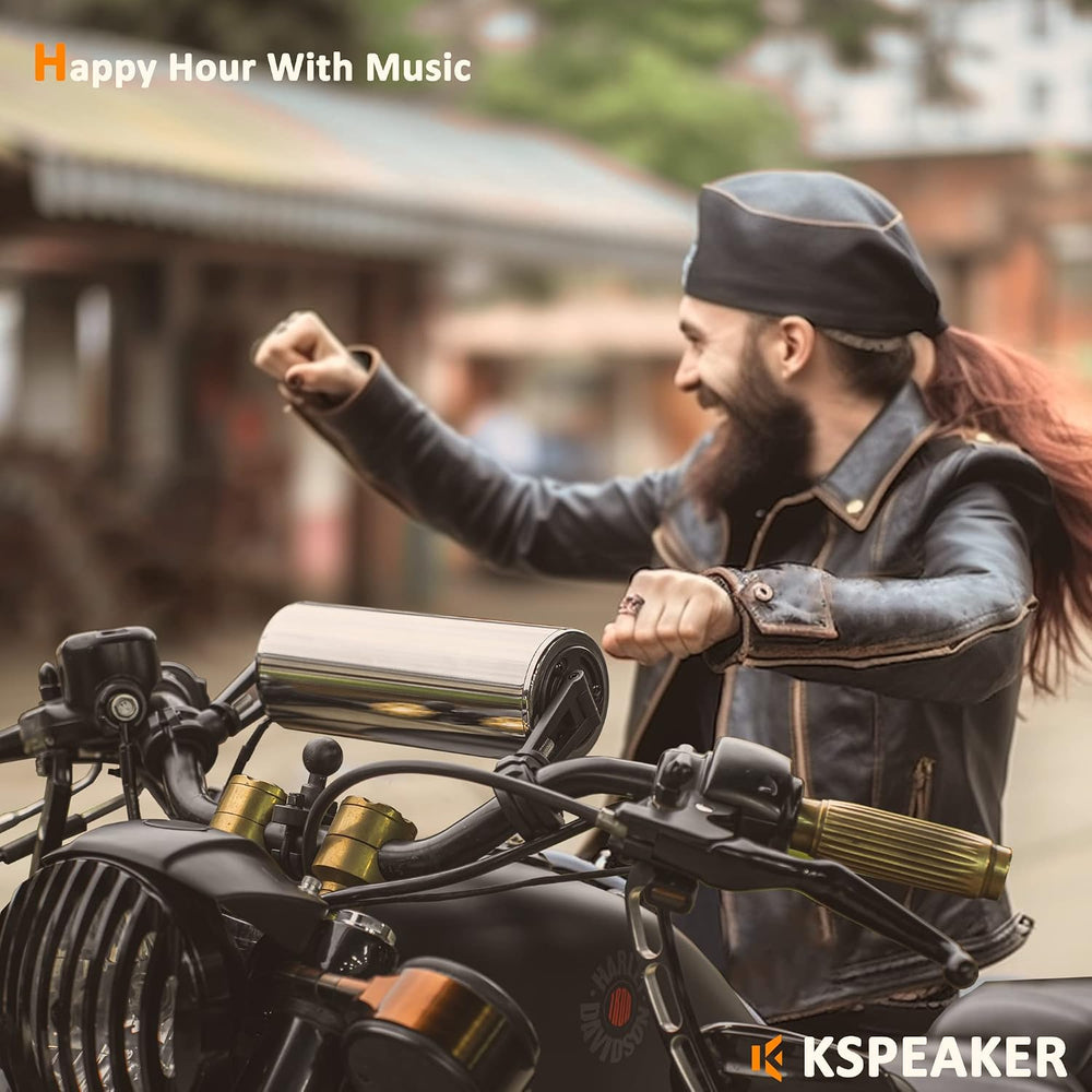 KSPEAKER Motorcycle Speakers Bluetooth Waterproof Radio Audio System Built-in...