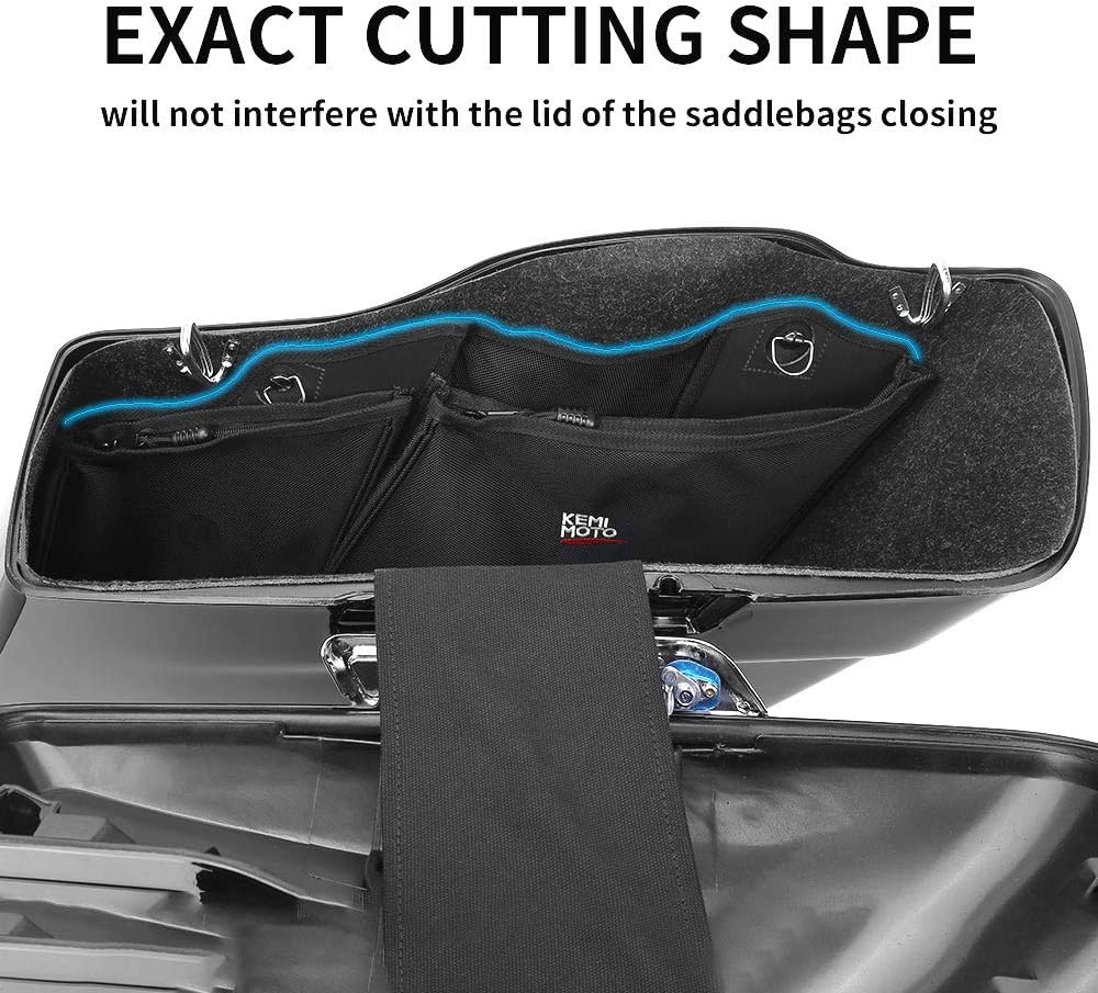 KEMIMOTO Saddle Bags Organizers 2 Pack for 1993-2013 Road Glide Street Glide ...