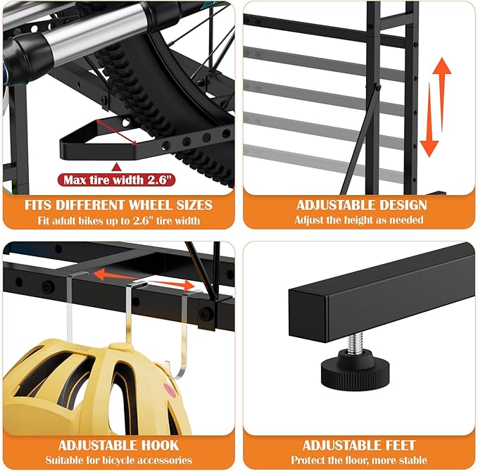 OYEAL Bike Rack Garage Floor Bike Storage Stand