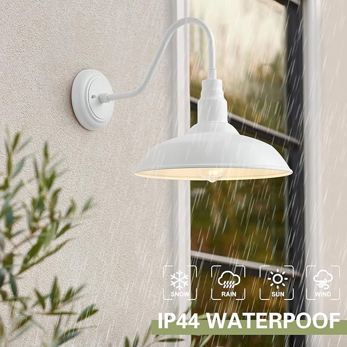 14 Inch Dome Outdoor Gooseneck Barn Light Fixture