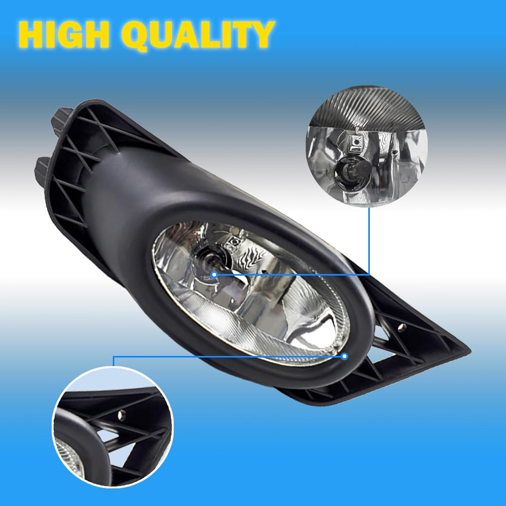 Bona Fog Lights Compatible with 2009 2010 2011 Honda Civic 4 Door Sedan with ...