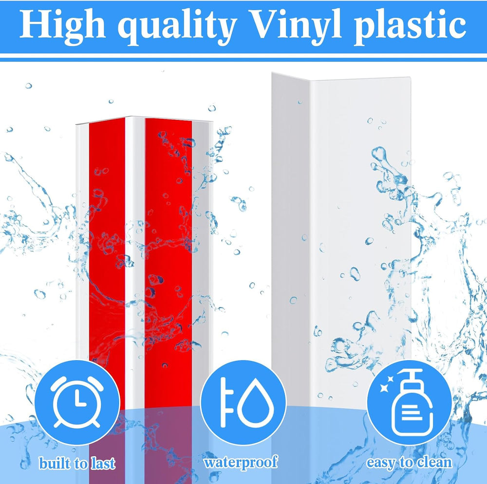 Sasylvia 10 Pcs 1-1/2 x 48 Inches Wall Corner Protector Guards Bulk, White
